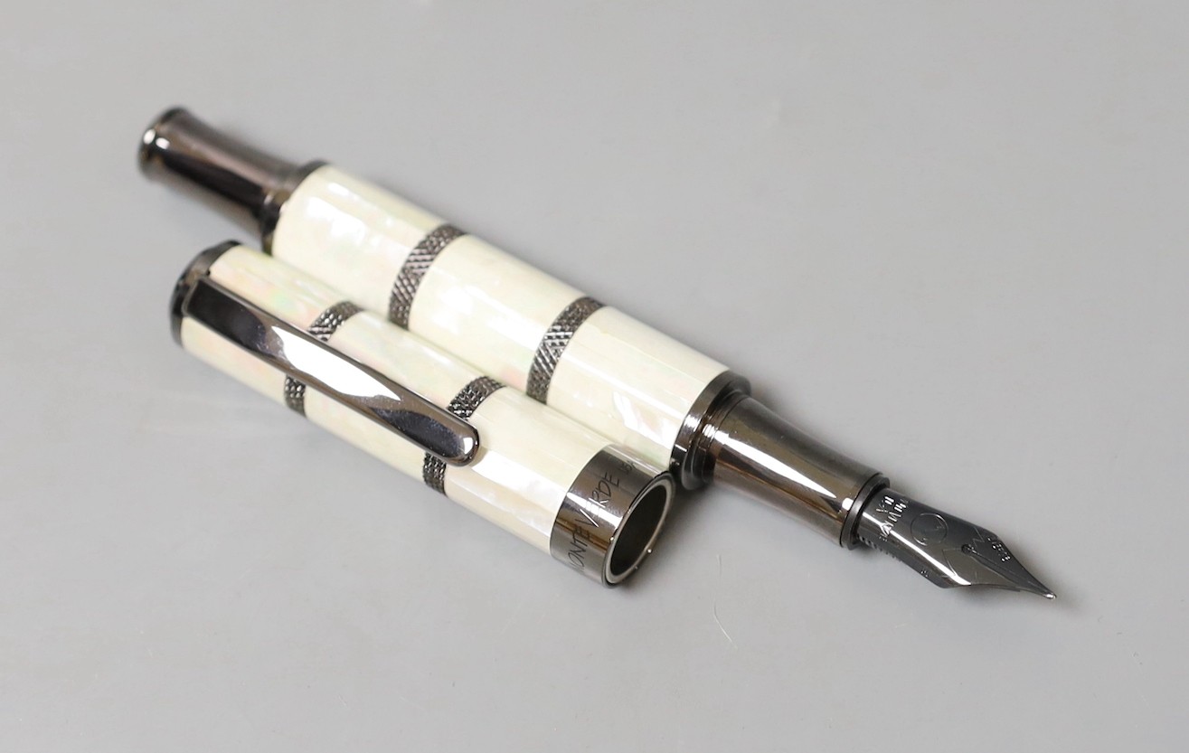 A cased limited edition Monteverde Regatta mother of pearl fountain pen, 251/1999